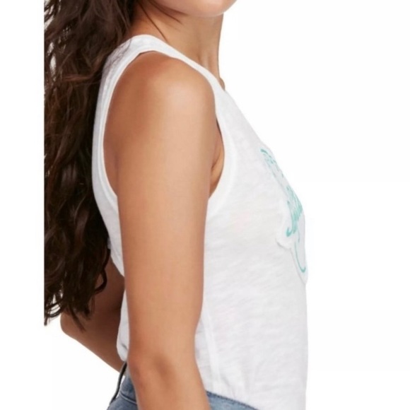 NWT Free People “West Coast Surf Shop” Tank Top Size Medium - Picture 3 of 4